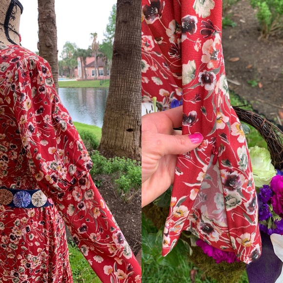 Antonio Melani Floral Print Puff Sleeve Dress. - Picture 8 of 11